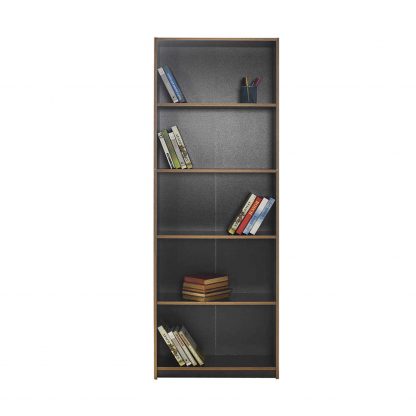 Adore Anthracite Grey Tall 5 Tier Bookcase Shelving Unit - Image 5