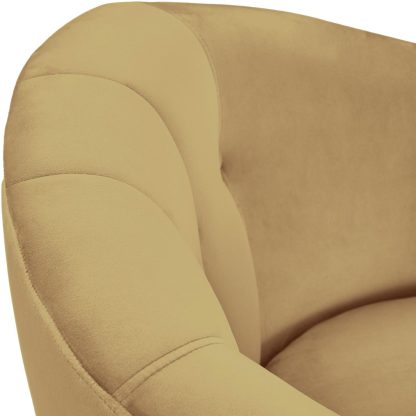 Loretta Tub Chair Mustard Velvet Armchair - Image 6