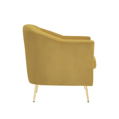 Loretta Tub Chair Mustard Velvet Armchair - Image 8