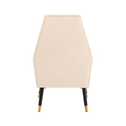 Loretta Accent Chair Stone Velvet Button Detail Armchair - Image 6