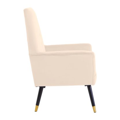 Loretta Accent Chair Stone Velvet Button Detail Armchair - Image 7