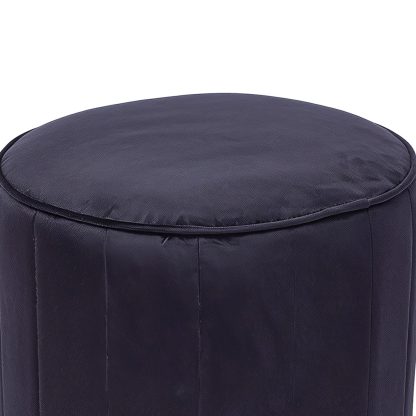 Loretta Barrel Stool Black Velvet Tufted Vintage Style Puffe Seat - Image 5