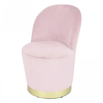 Loretta Barrel Chair Dusty Pink Velvet Lightweight Accent Chair - Image 5