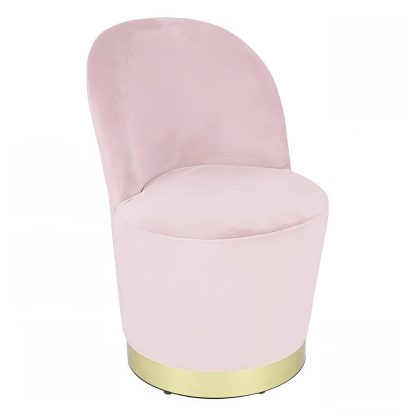 Loretta Barrel Chair Dusty Pink Velvet Lightweight Accent Chair - Image 4