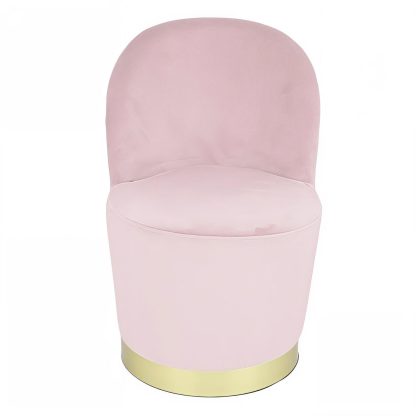 Loretta Barrel Chair Dusty Pink Velvet Lightweight Accent Chair - Image 3