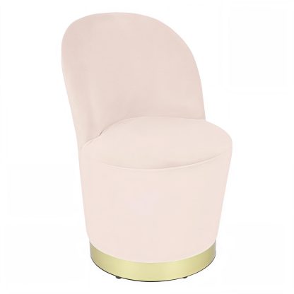 Loretta Barrel Chair Stone Velvet Lightweight Accent Chair - Image 4