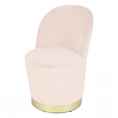 Loretta Barrel Chair Stone Velvet Lightweight Accent Chair - Image 5