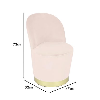 Loretta Barrel Chair Stone Velvet Lightweight Accent Chair - Image 2