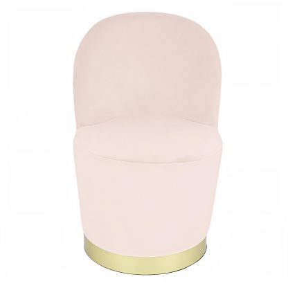 Loretta Barrel Chair Stone Velvet Lightweight Accent Chair - Image 3