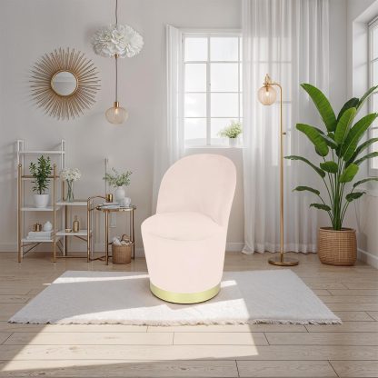 Loretta Barrel Chair Stone Velvet Lightweight Accent Chair