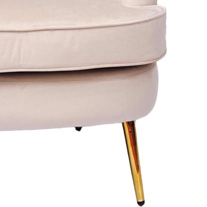 Loretta Armchair Stone Velvet Padded Cushioned Tub Chair - Image 4