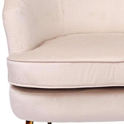 Loretta Armchair Stone Velvet Padded Cushioned Tub Chair - Image 5