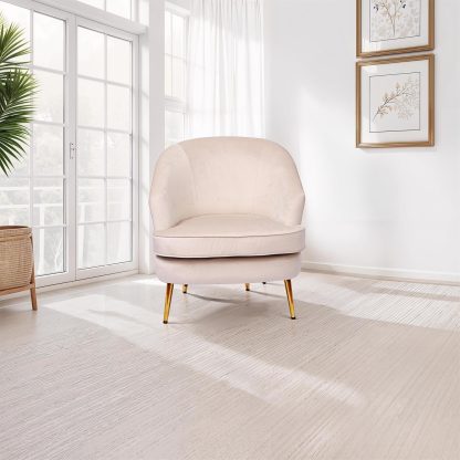 Loretta Armchair Stone Velvet Padded Cushioned Tub Chair