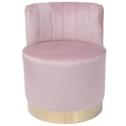 Loretta Barrel Chair Dusty Pink Accent Chair - Image 3