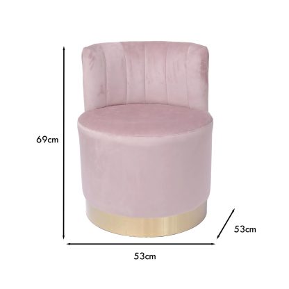 Loretta Barrel Chair Dusty Pink Accent Chair - Image 2