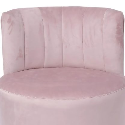 Loretta Barrel Chair Dusty Pink Accent Chair - Image 5