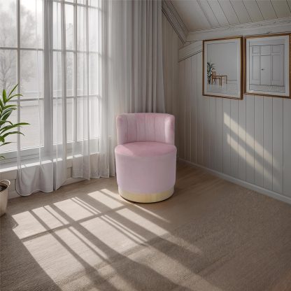 Loretta Barrel Chair Dusty Pink Accent Chair