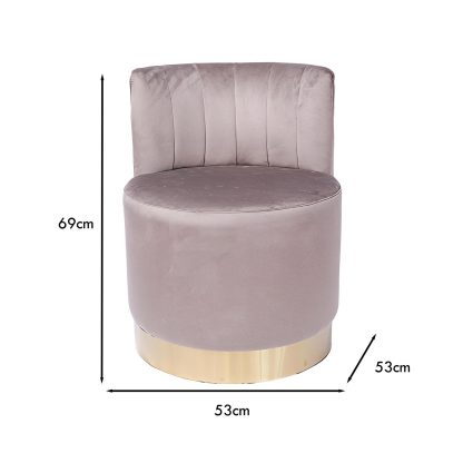 Loretta Barrel Chair Mink Accent Chair - Image 2