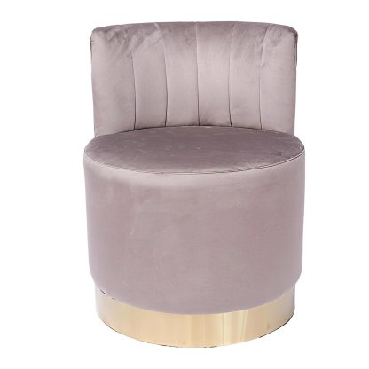 Loretta Barrel Chair Mink Accent Chair - Image 3