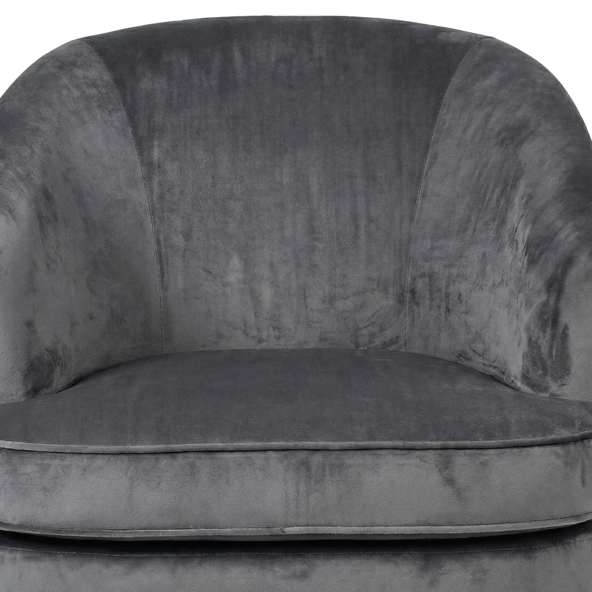 Loretta Armchair Grey Velvet Padded Cushioned Tub Chair - Image 3
