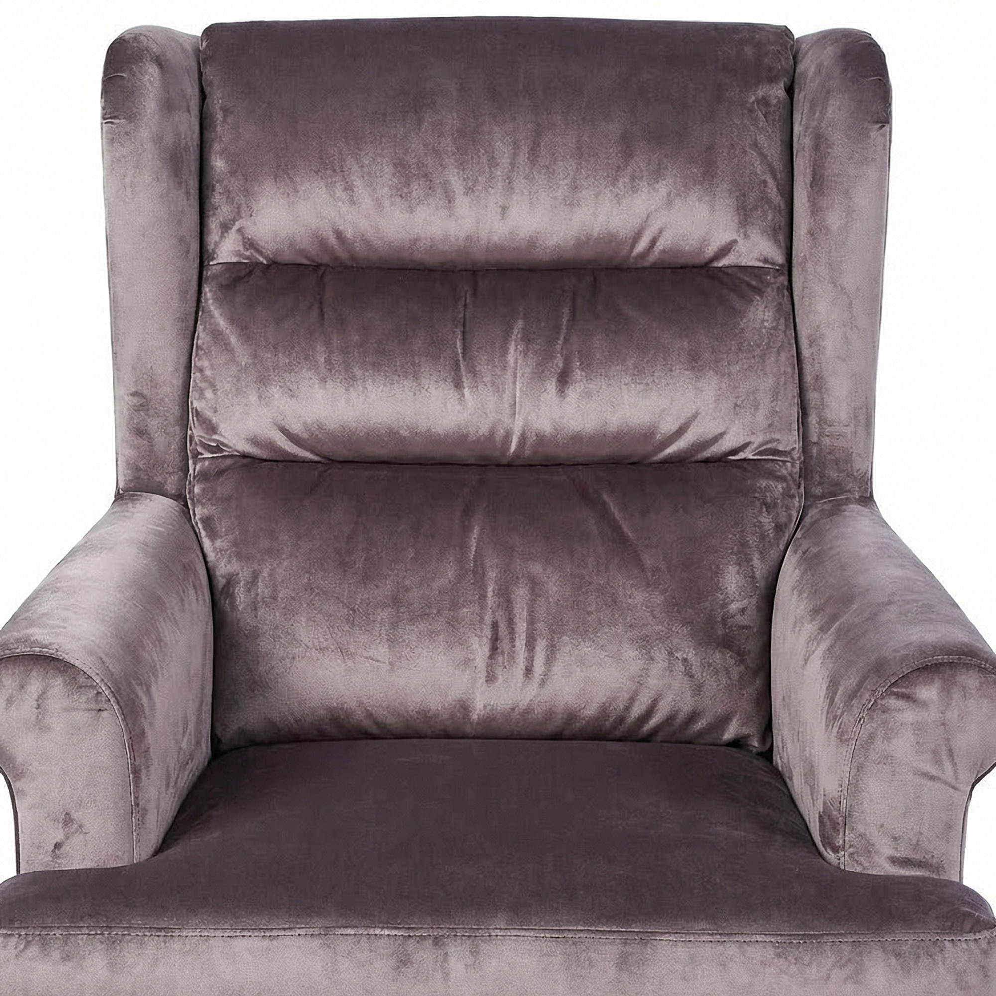 Loretta Armchair Mink Velvet Cushioned Ribbed Back - Image 3