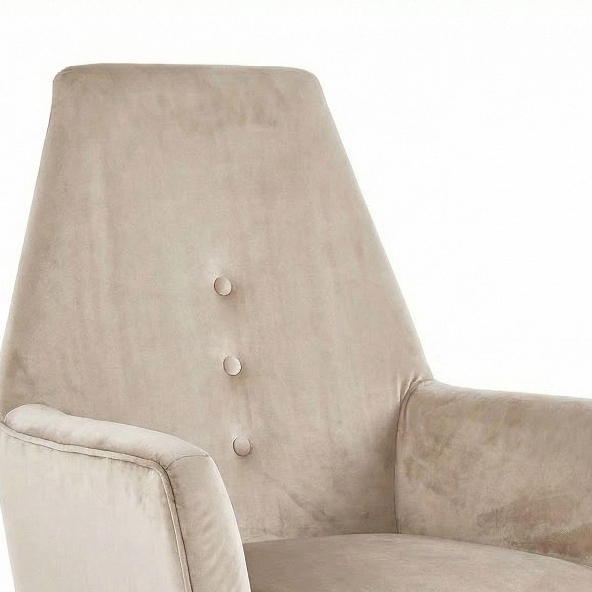 Loretta Accent Chair Stone Velvet Button Detail Armchair - Image 5
