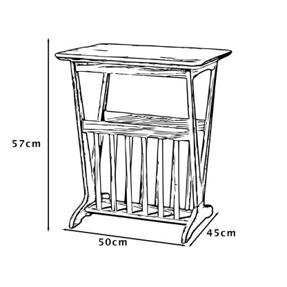 Hudson Ash Magazine Rack Table - Image 2