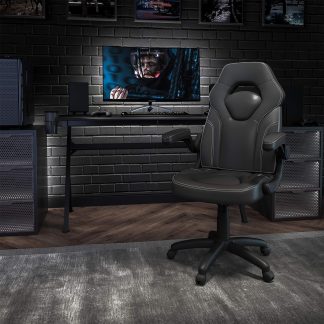 X10 Black Faux Leather Racer Style Gaming Office Chair