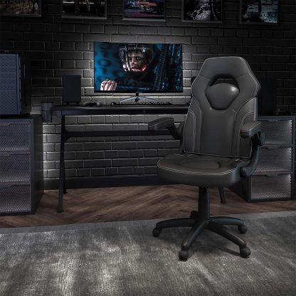 X10 Black Faux Leather Racer Style Gaming Office Chair