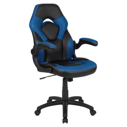 X10 Black & Blue Faux Leather Racer Style Gaming Office Chair - Image 4
