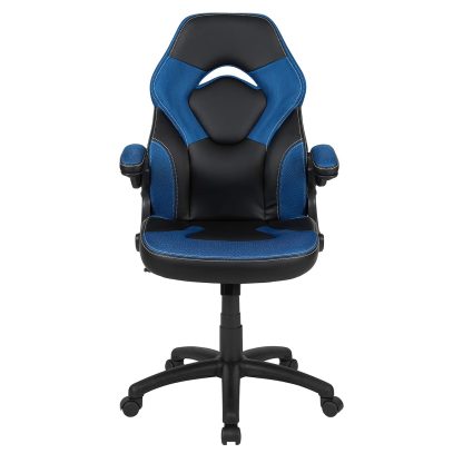 X10 Black & Blue Faux Leather Racer Style Gaming Office Chair - Image 5