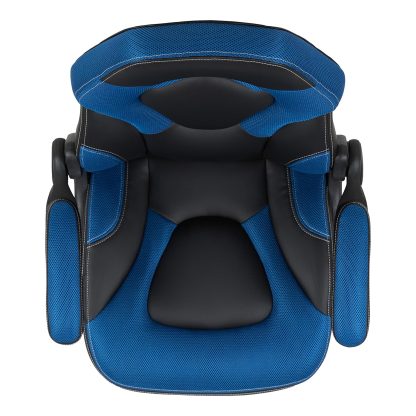 X10 Black & Blue Faux Leather Racer Style Gaming Office Chair - Image 8
