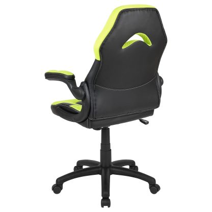 X10 Black & Green Faux Leather Racer Style Gaming Office Chair - Image 5