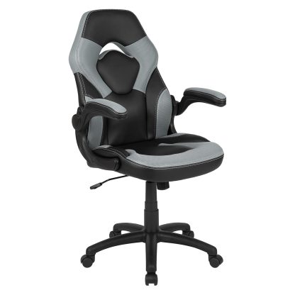 X10 Black & Grey Faux Leather Racer Style Gaming Office Chair - Image 4