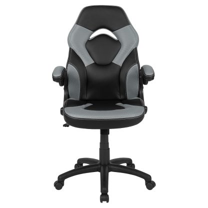 X10 Black & Grey Faux Leather Racer Style Gaming Office Chair - Image 5