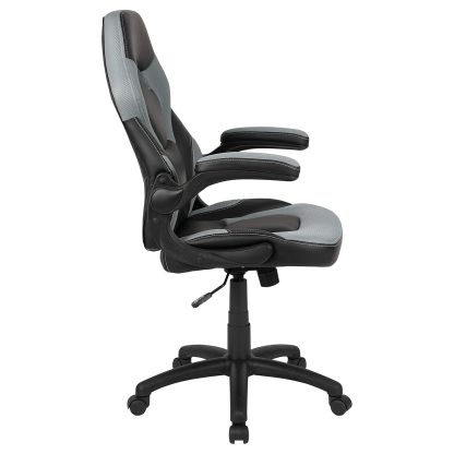 X10 Black & Grey Faux Leather Racer Style Gaming Office Chair - Image 6
