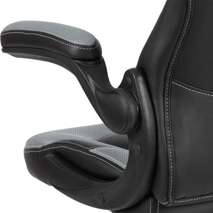 X10 Black & Grey Faux Leather Racer Style Gaming Office Chair - Image 9