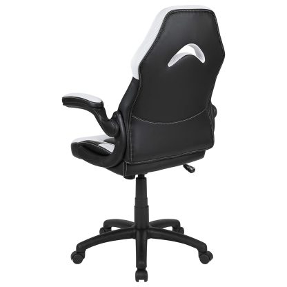 X10 Black & White Faux Leather Racer Style Gaming Office Chair - Image 7