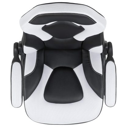 X10 Black & White Faux Leather Racer Style Gaming Office Chair - Image 8