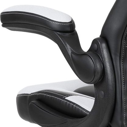X10 Black & White Faux Leather Racer Style Gaming Office Chair - Image 9