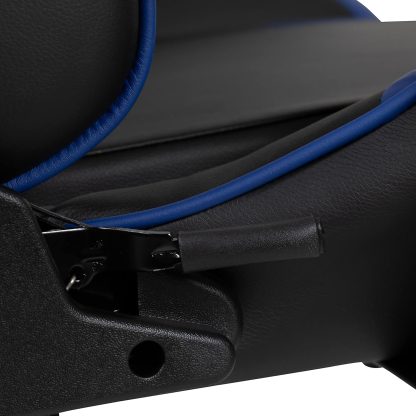 X20 Black & Blue Faux Leather Racer Style Gaming Office Chair - Image 4