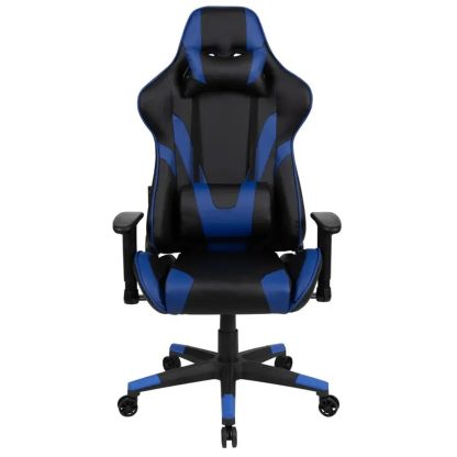 X20 Black & Blue Faux Leather Racer Style Gaming Office Chair - Image 7