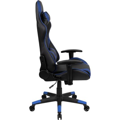X20 Black & Blue Faux Leather Racer Style Gaming Office Chair - Image 9