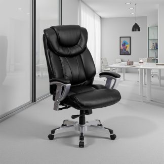 Black Faux Leather High Back Executive Office Chair
