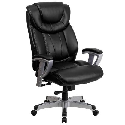 Black Faux Leather High Back Executive Office Chair - Image 2