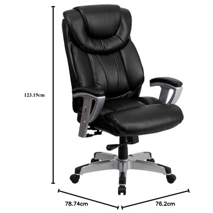 Black Faux Leather High Back Executive Office Chair - Image 5