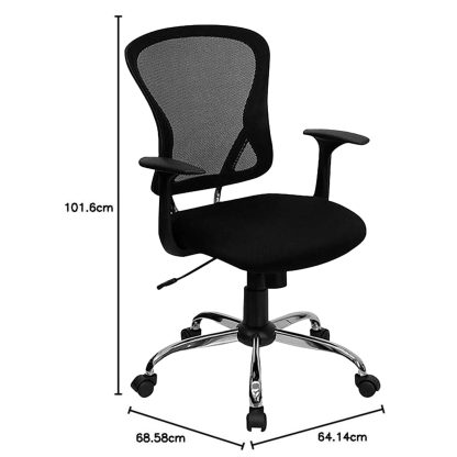 Black Mesh Back Ergonomic Office Chair - Image 5