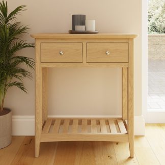 Hudson Ash 2 Drawer Console Hall Table