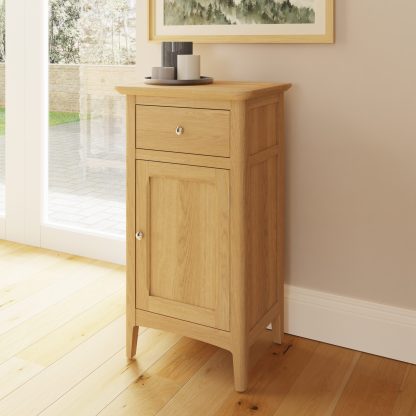 Hudson Ash 1 Door 1 Drawer Single Sideboard - Image 3
