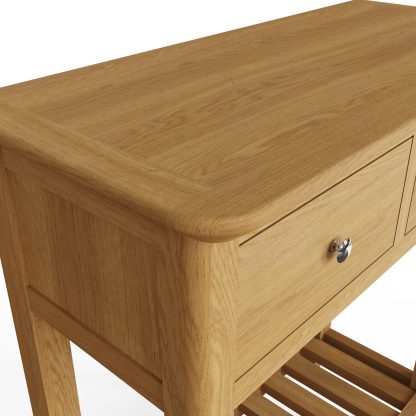 Hudson Ash 2 Drawer Console Hall Table - Image 9